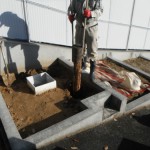 桜井市でお墓の工事を開始しました。